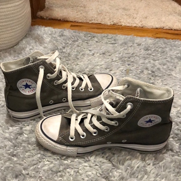 charcoal high top converse